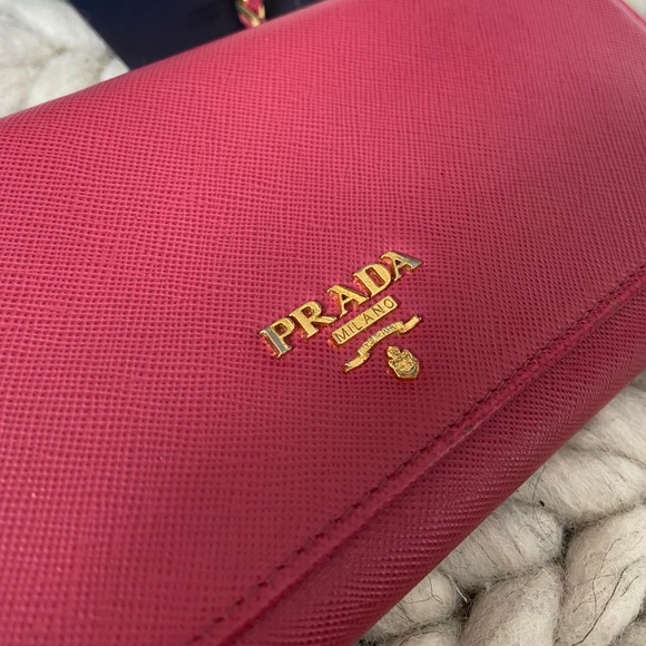 SOLD Prada Saffiano Wallet on Chain - Picture 4 of 10
